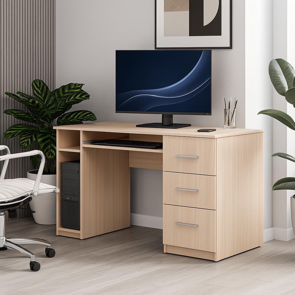 Стіл комп'ютерний СК1 3Я SENAM 780х1300х600 мм ДСП Дуб Молочний