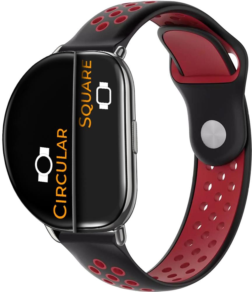 Ремешок Sport для ZEPP E Square/Circular Black/Red (26327-44)
