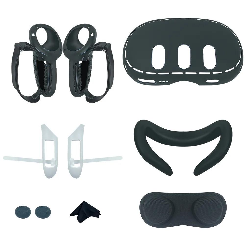 Защитный силиконовый набор для Meta Quest 3 Black (ACS-ZSNFMQ3blk)