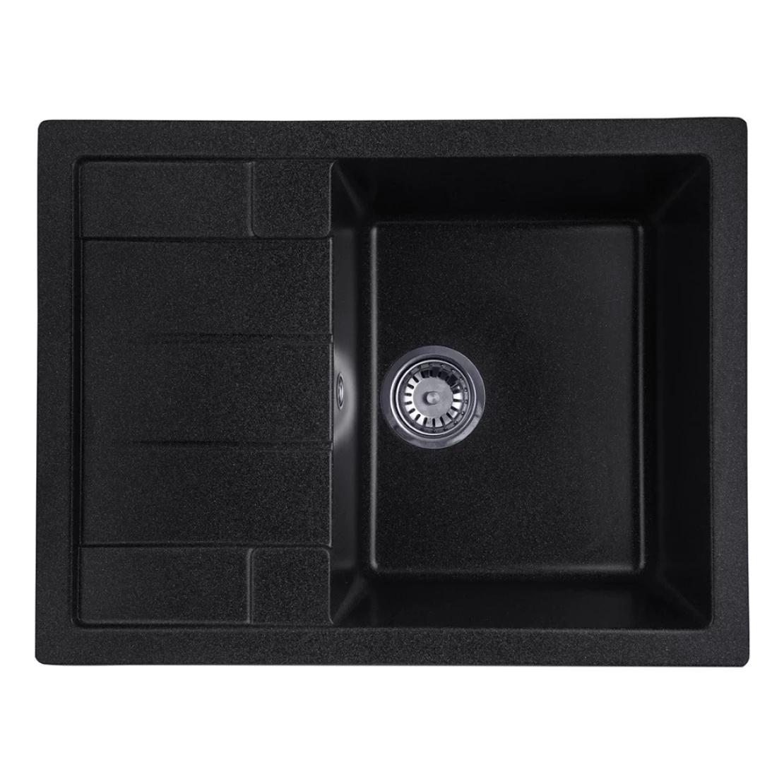 Мойка для кухни врезная Kroner KRP Komposit GRB 6550 прямоугольная 650х500 мм Графитовый (CV027412)