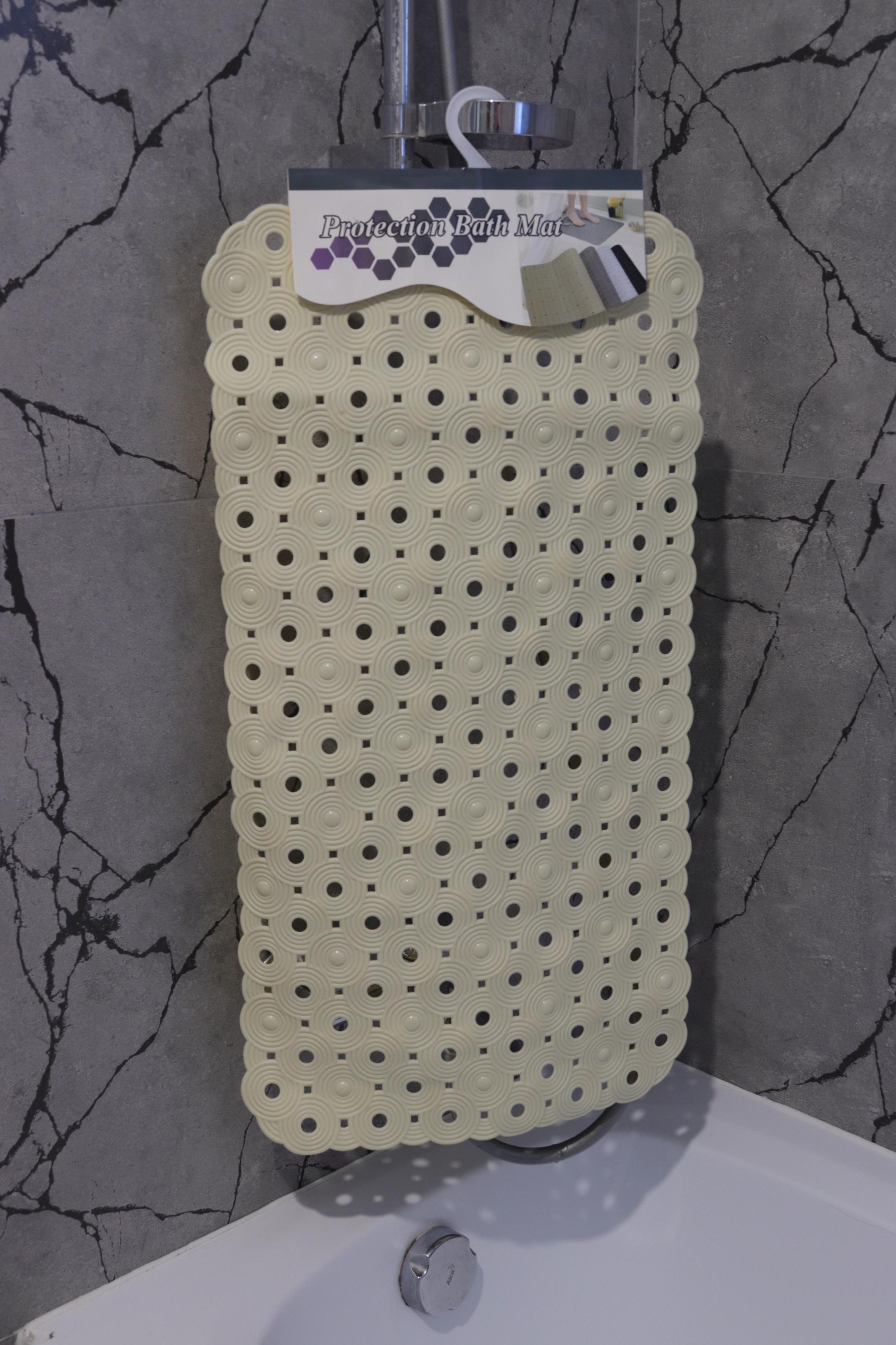 Килимок антиковзький Circle у ванну на присосках 69x37 см Кремовий (1806/cream) - фото 4 Килимок антиковзький Circle у ванну на присосках 69x37 см Кремовий (1806/cream) - фото 4