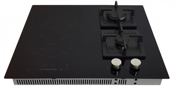 Варочная поверхность индукционно-газовая комбинированная Luxor GI 67 DL Booster + круглая подставка Wog - фото 2