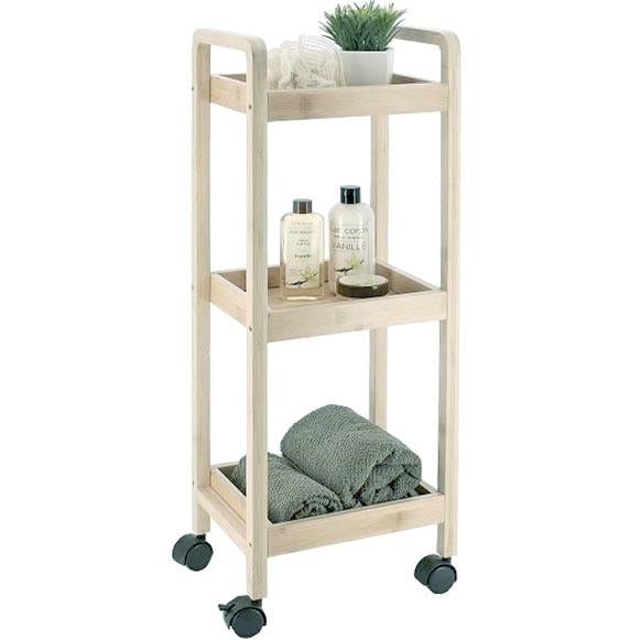 Этажерка для ванной из дерева на колесиках Эсторта Бланже (АБТ-007401)