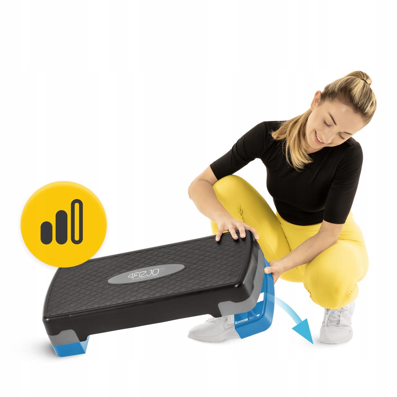 Степ-платформа 2-ступенчатая 4fizjo 69х28х10-15 см Black/Blue (P-5907222931370) - фото 7 Степ-платформа 2-ступенчатая 4fizjo 69х28х10-15 см Black/Blue (P-5907222931370) - фото 7