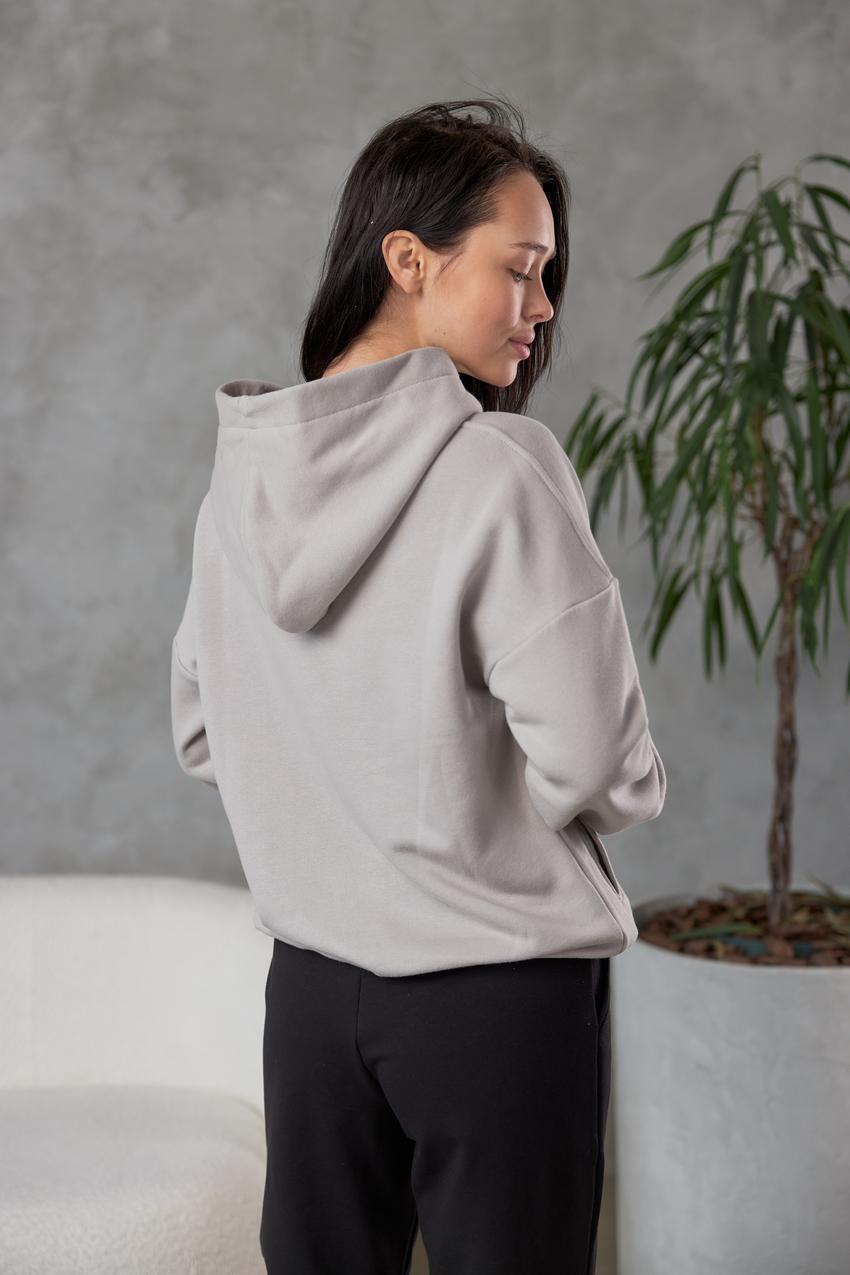 Худи женский М175.3 свет L Серый (841-1-62) - фото 6 Худи женский М175.3 свет L Серый (841-1-62) - фото 6