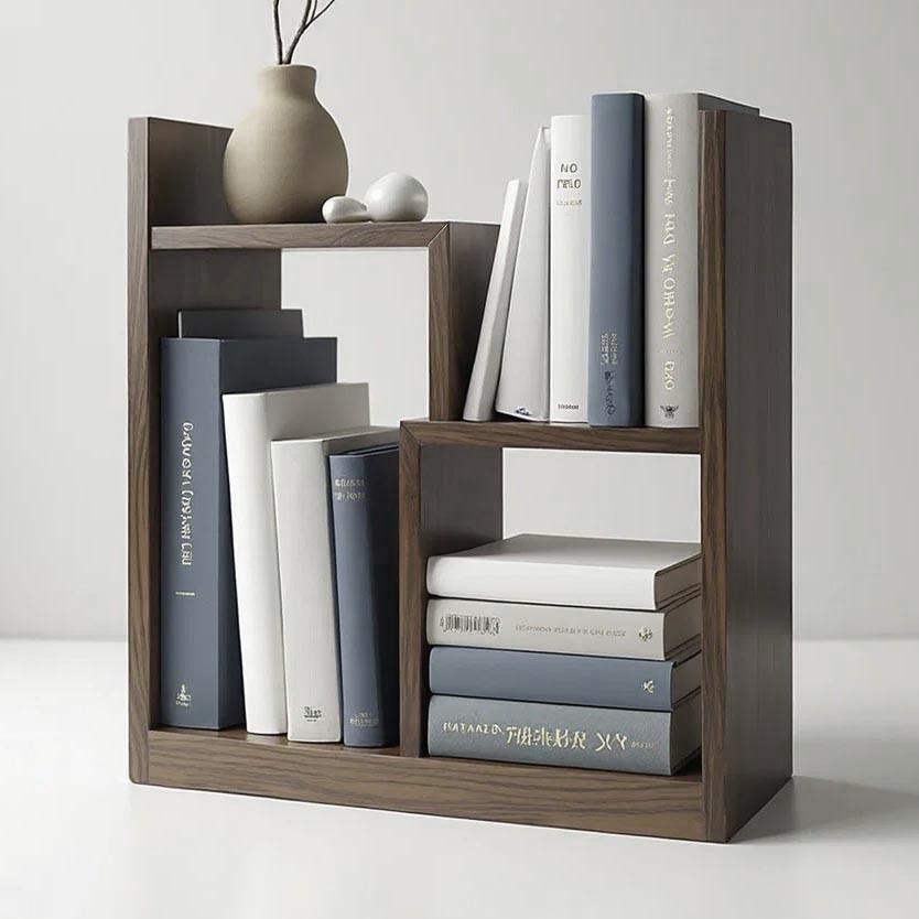 Полка книжная настольная из дерева Нелиторис Палисандр (КПА-024802)