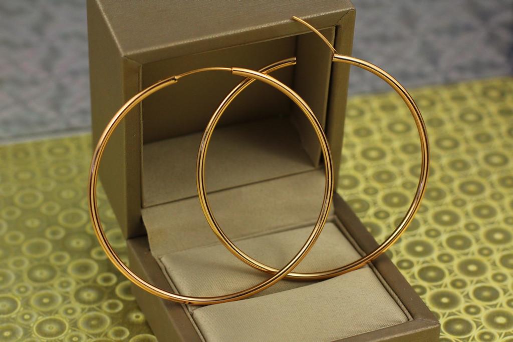 Серьги Xuping Jewelry Кольца 6 см Золотистый