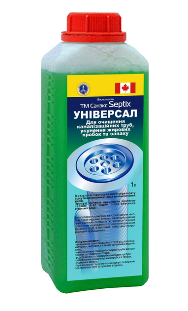 Биопрепарат Septix Универсал для очистки канализационных труб и устранения запаха концентрат 1 л