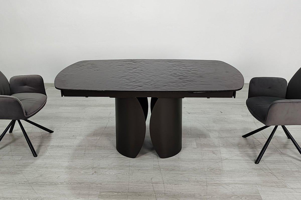 Обеденный стол раскладной Intarsio EDGAR 160-240х90 см Бронзовый/Коричневый (EDGAR160) - фото 4