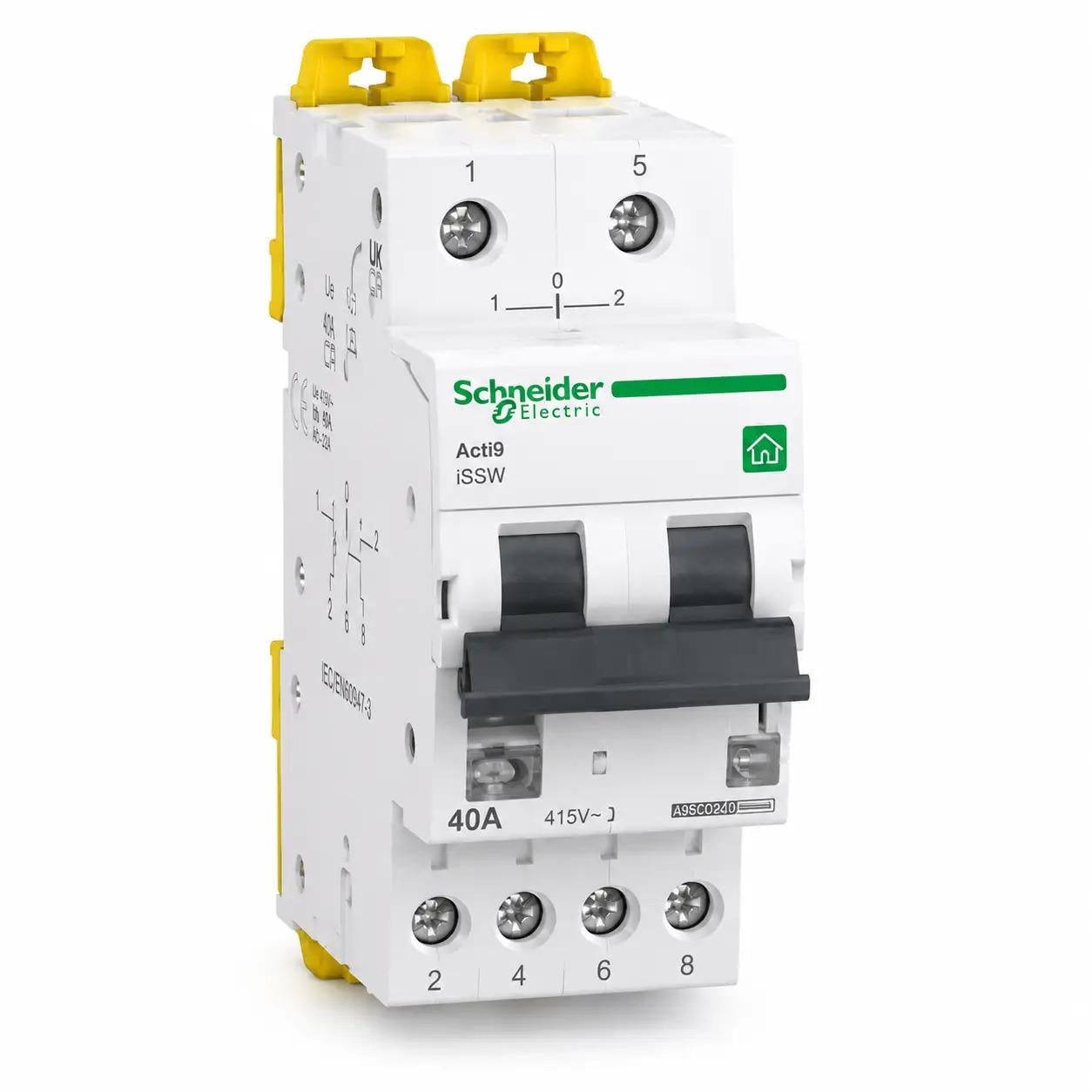Перемикач трипозиційний 2P 40A iSSW Acti9 A9SCO240 Schneider Electric перекидний автомат резерв