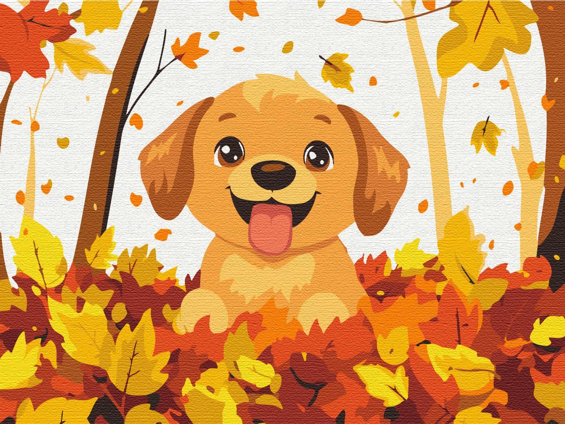 Картина по номерам Brushme Счастливый щенок 30x40 см (KBS0173)