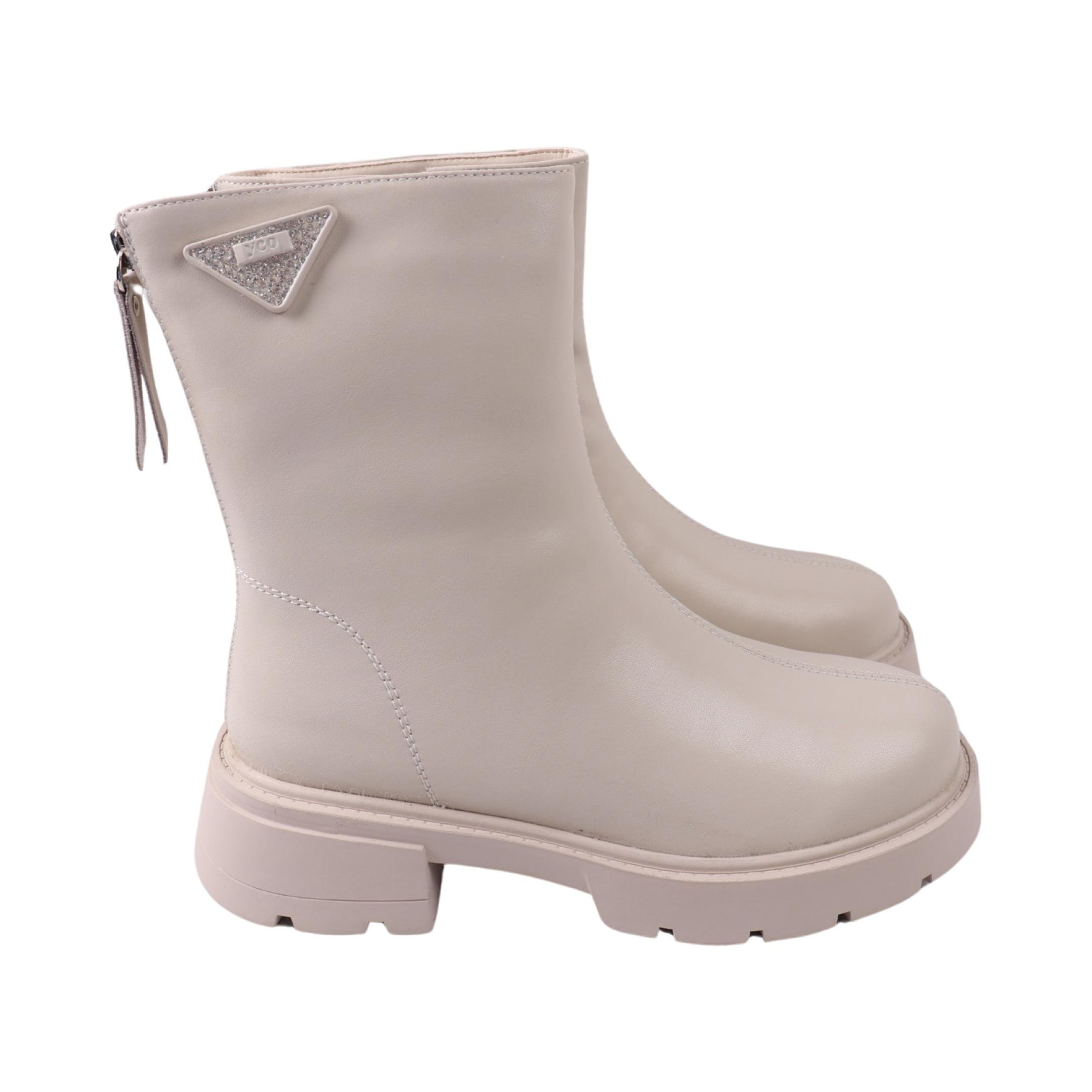 Ботинки женские Nina Mosconni натуральная кожа р. 38 Молочный (65-24ZHC)