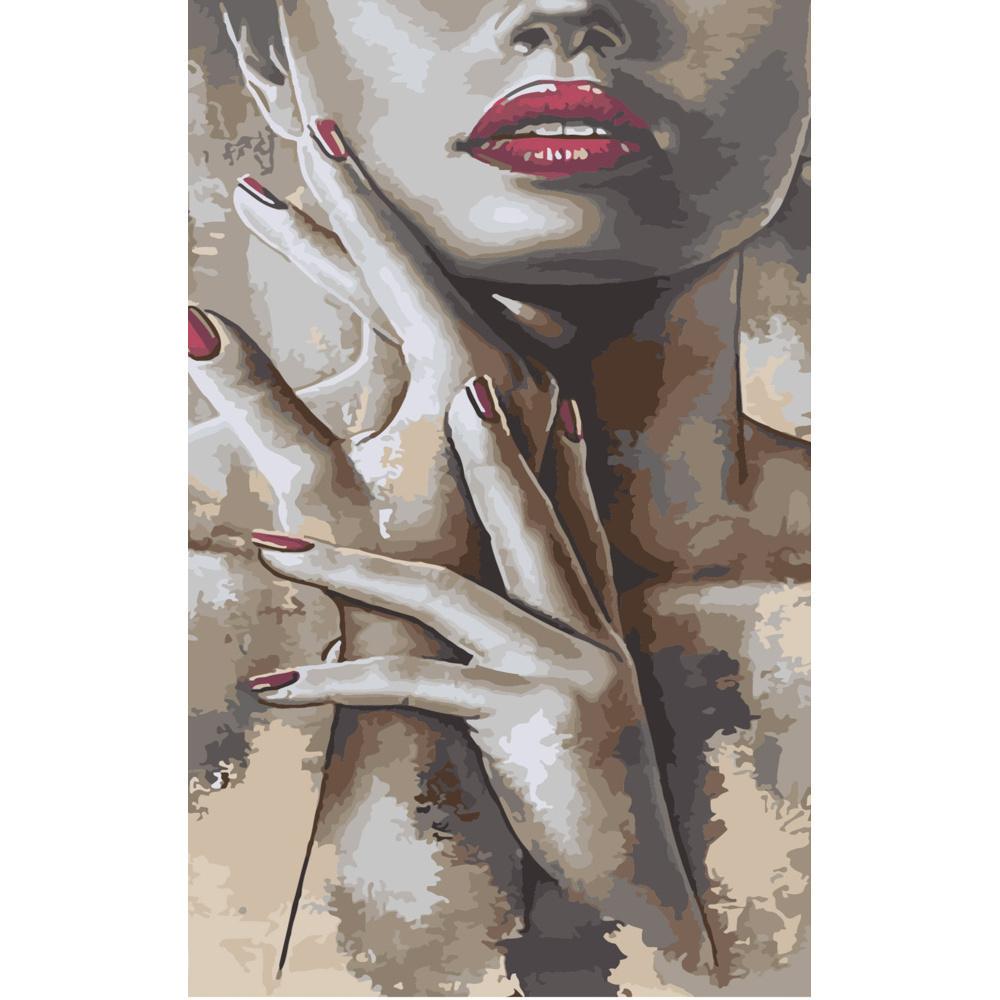 Картина по номерам Strateg Премиум Очаровательные черты 50х25 см (WW024)