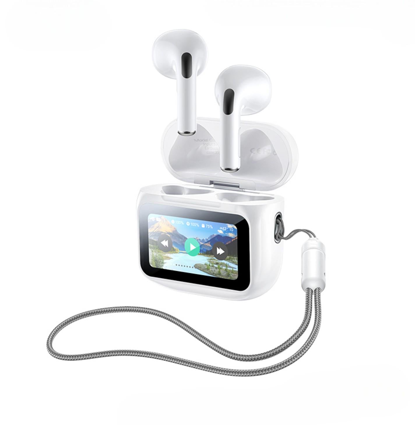 Наушники TWS Remax CozyBuds W20 с сенсорным LCD экраном проводные Bluetooth с ENC