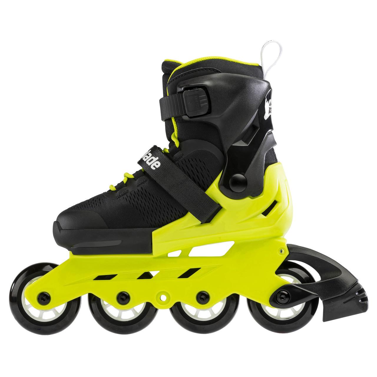 Ролики детские Rollerblade Microblade Neon Yellow 2021 28/32 Черный/Желтый - фото 2