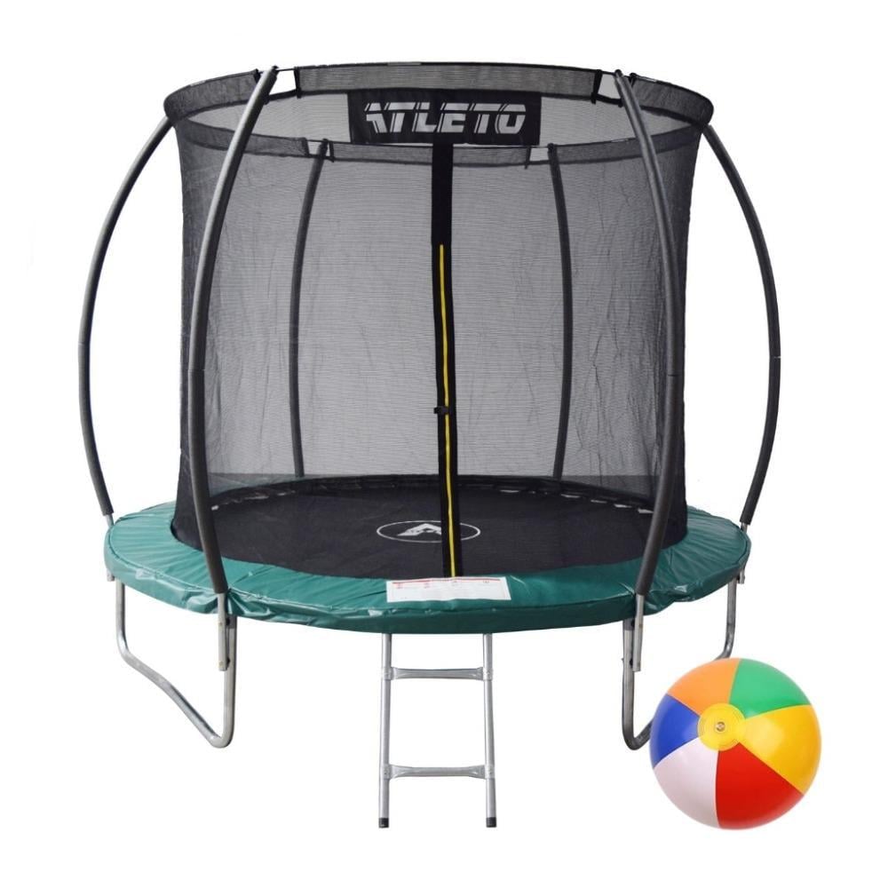 Батут детский Atleto с защитной сеткой и лестницей уличный с мячиком 404 см Зеленый (21-76-21000803) Батут детский Atleto с защитной сеткой и лестницей уличный с мячиком 404 см Зеленый (21-76-21000803)