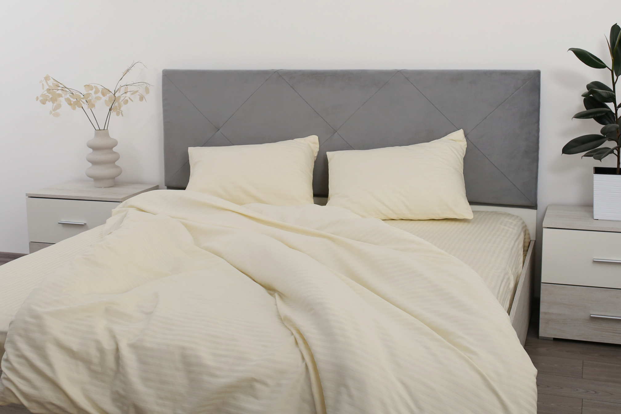 Комплект постельного белья семейный Amore beige0507 страйп-сатин Бежевый (KPB-As-STLux-beige0507 70x70_) - фото 5 Комплект постельного белья семейный Amore beige0507 страйп-сатин Бежевый (KPB-As-STLux-beige0507 70x70_) - фото 5