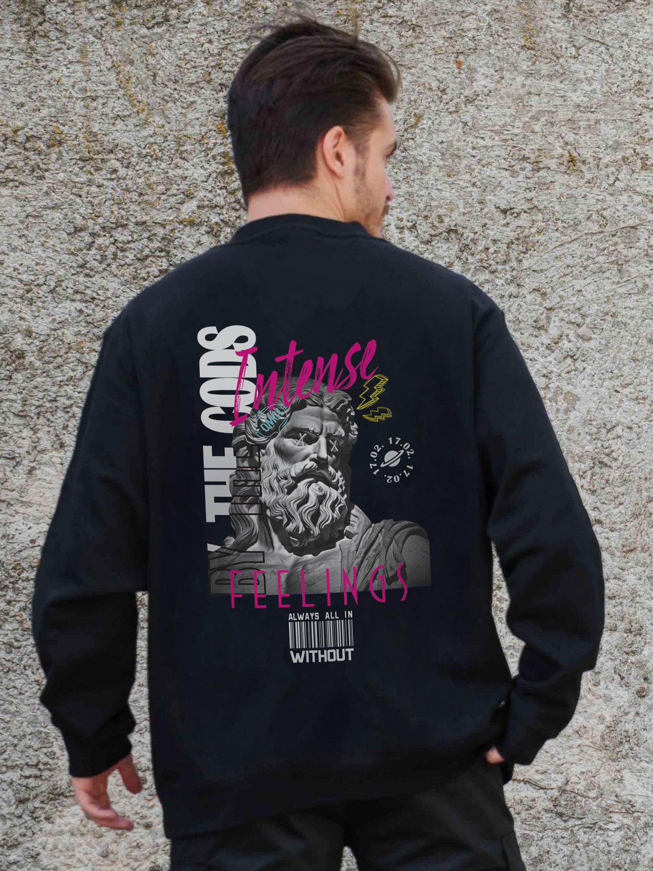 Світшот оверсайз з принтом Without Feelings L/XL Black (L/XL8055604)