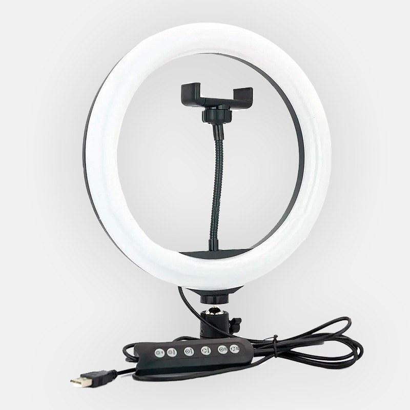 Лампа кольцевая Led YQ-320B с пультом и держателем телефона 30 см