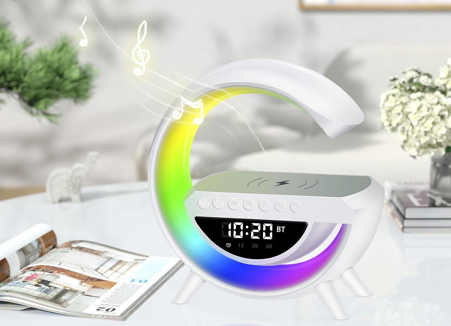 Настольная лампа-ночник BT-3401 с беспроводной зарядкой/будильником и Bluetooth колонкой (234568355) - фото 7 Настольная лампа-ночник BT-3401 с беспроводной зарядкой/будильником и Bluetooth колонкой (234568355) - фото 7