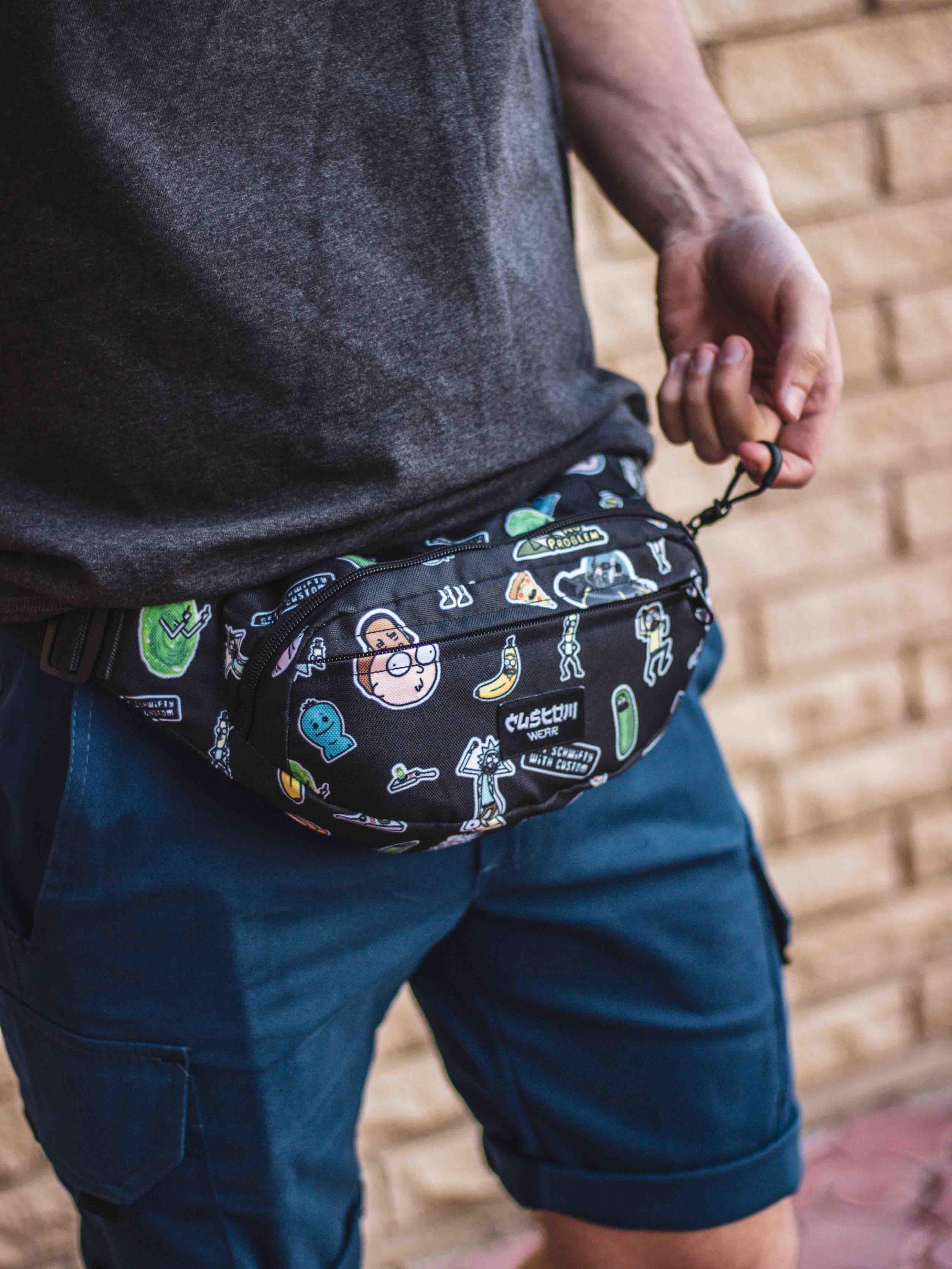 Поясна сумка Custom Wear Triada Rick and Morty Black (95) - фото 4