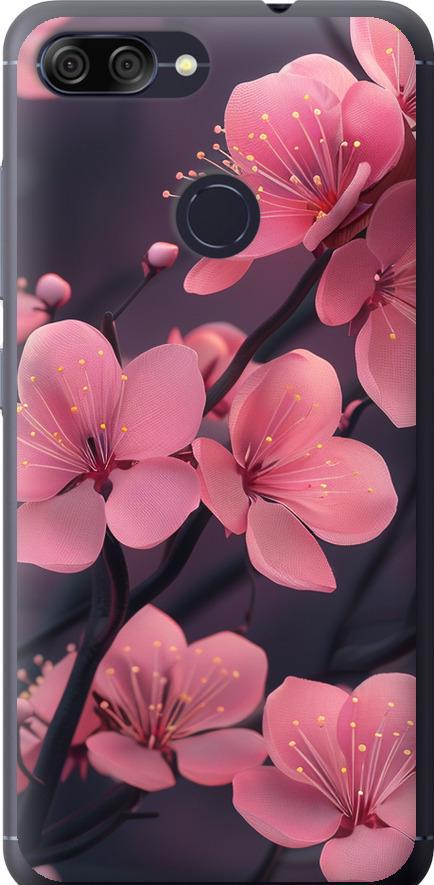 Чехол на Asus ZenFone Max Plus M1 ZB570TL Пурпурная сакура (6075u-1361-42517)
