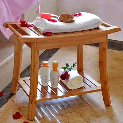 Табурет для ванной из дерева Иридос Охра (ТВН-011604)