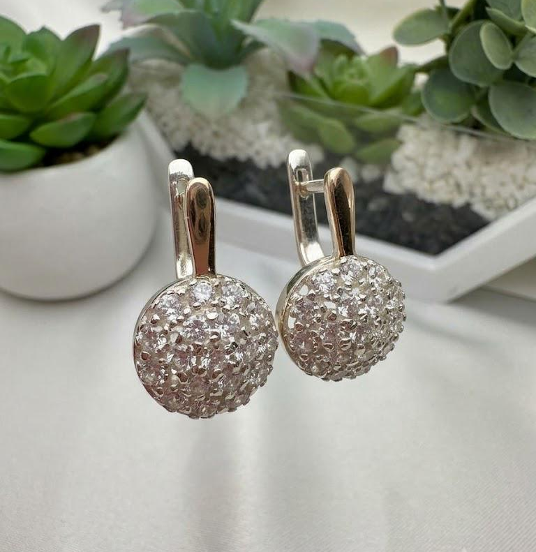 Серьги Ода серебро 925 с золотыми напайками 375 и цирконами (2974249935) Серьги Ода серебро 925 с золотыми напайками 375 и цирконами (2974249935)