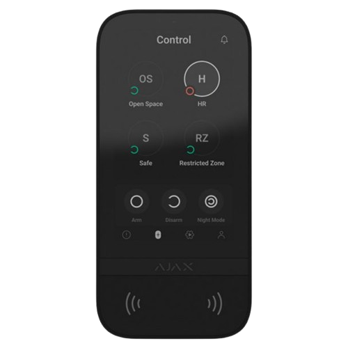 Клавиатура сенсорная Ajax KeyPad TouchScreen 8EU до 1700 м 5" IPS 480х854 px Черный (c1c11022)