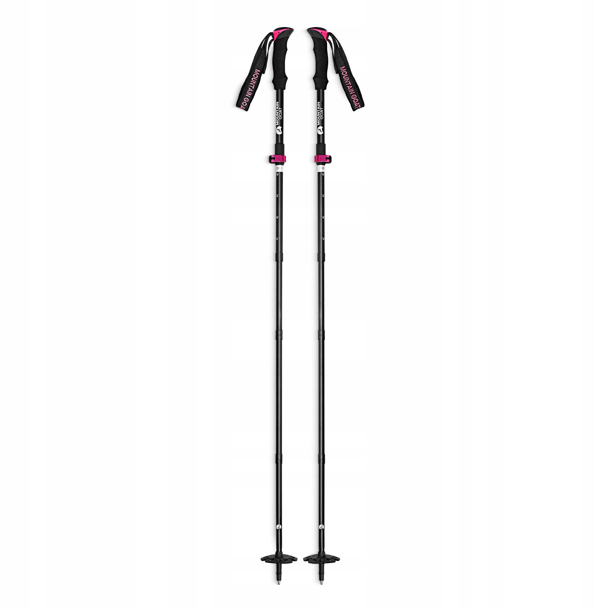 Трекинговые палки Mountain Goat Pro+ 43-130 см Black/Pink (P-5905973404662)