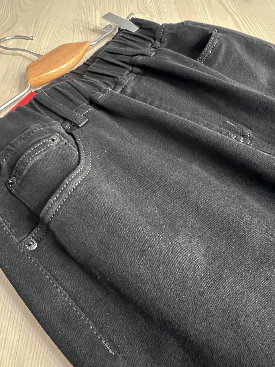 Джинси жіночі Vanver 81888 mom jeans relax comfort талія на резинці р. 34 Чорний (3844) - фото 3