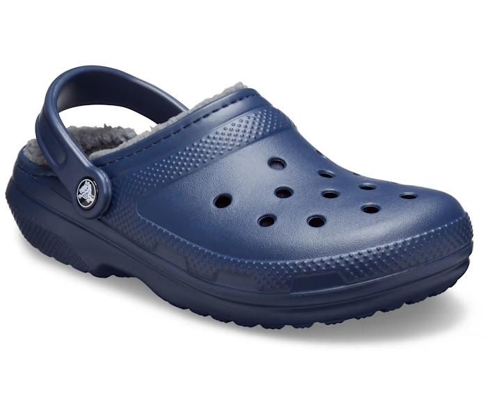 Утепленные сабо Crocs Classic Lined Fuzzy р. M12/EUR 46-47 Navy/Charcoal - фото 5