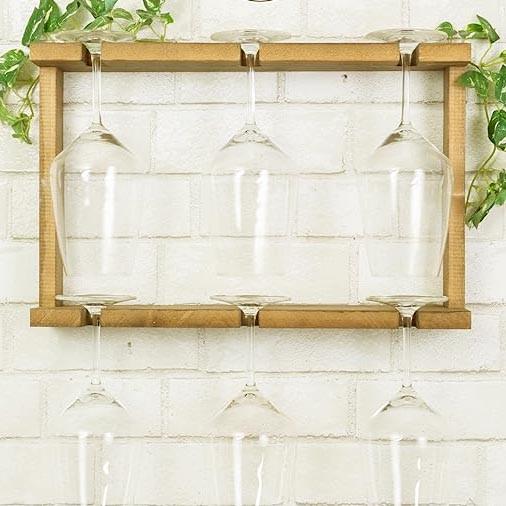 Полиця для келихів з дерева Ердан Сієна (ОБС-003405)