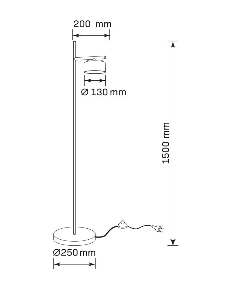 Торшер Goldlux 331496 Ofelia GX53 1x10W 4000K 660Lm IP20 Бурштиновий (29740534) - фото 4