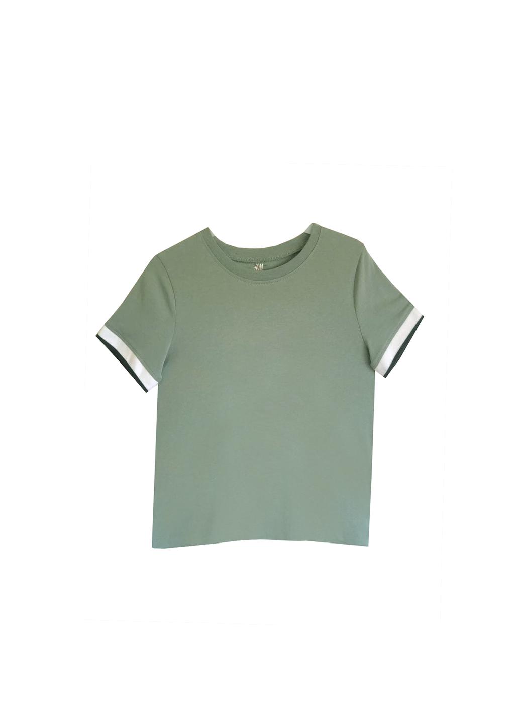 Футболка H&M 146-152 см Оливковый (610221b47)