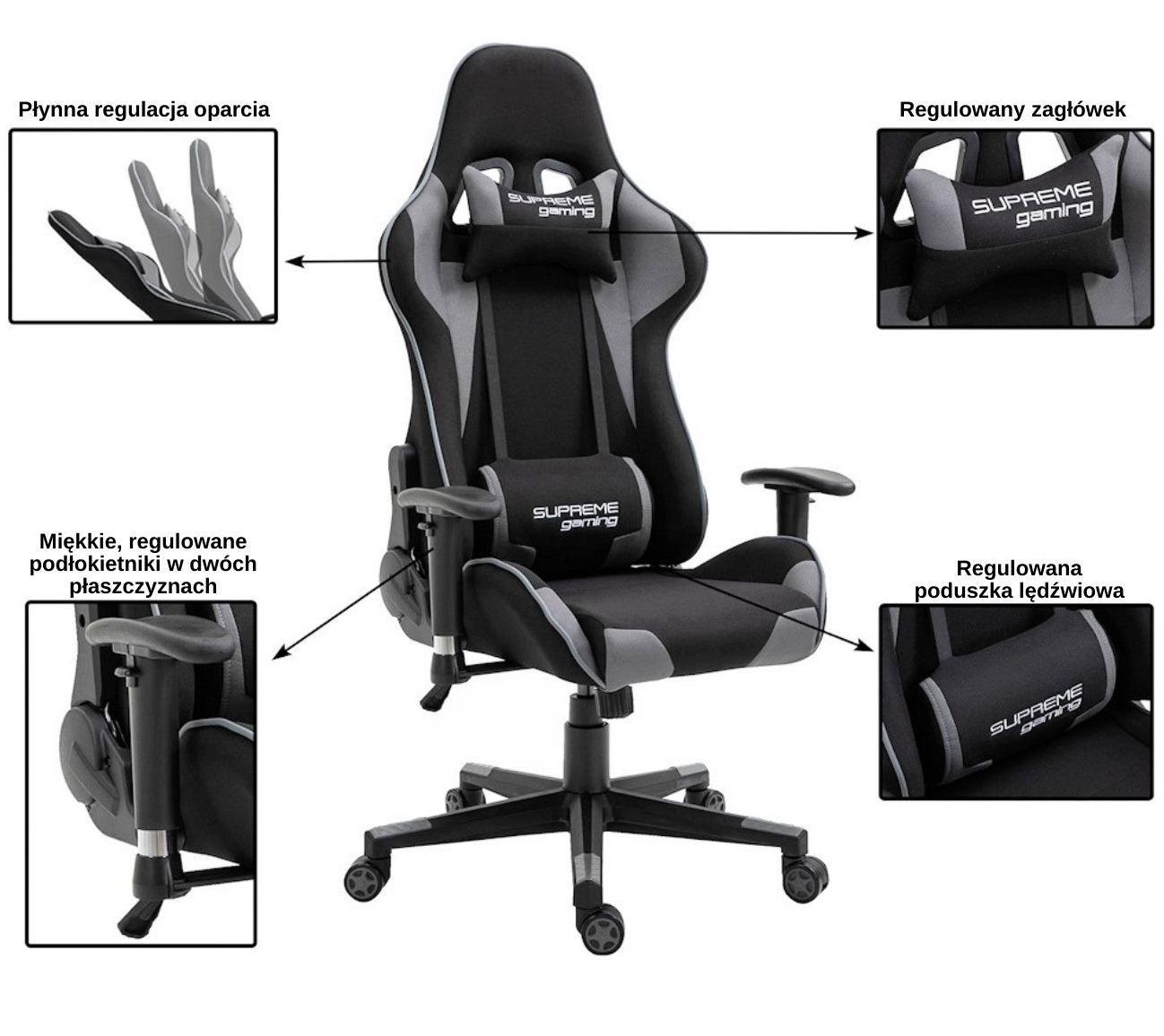 Кресло компьютерное BOOST PlayMaker 94559 Черно-серый - фото 9 Кресло компьютерное BOOST PlayMaker 94559 Черно-серый - фото 9