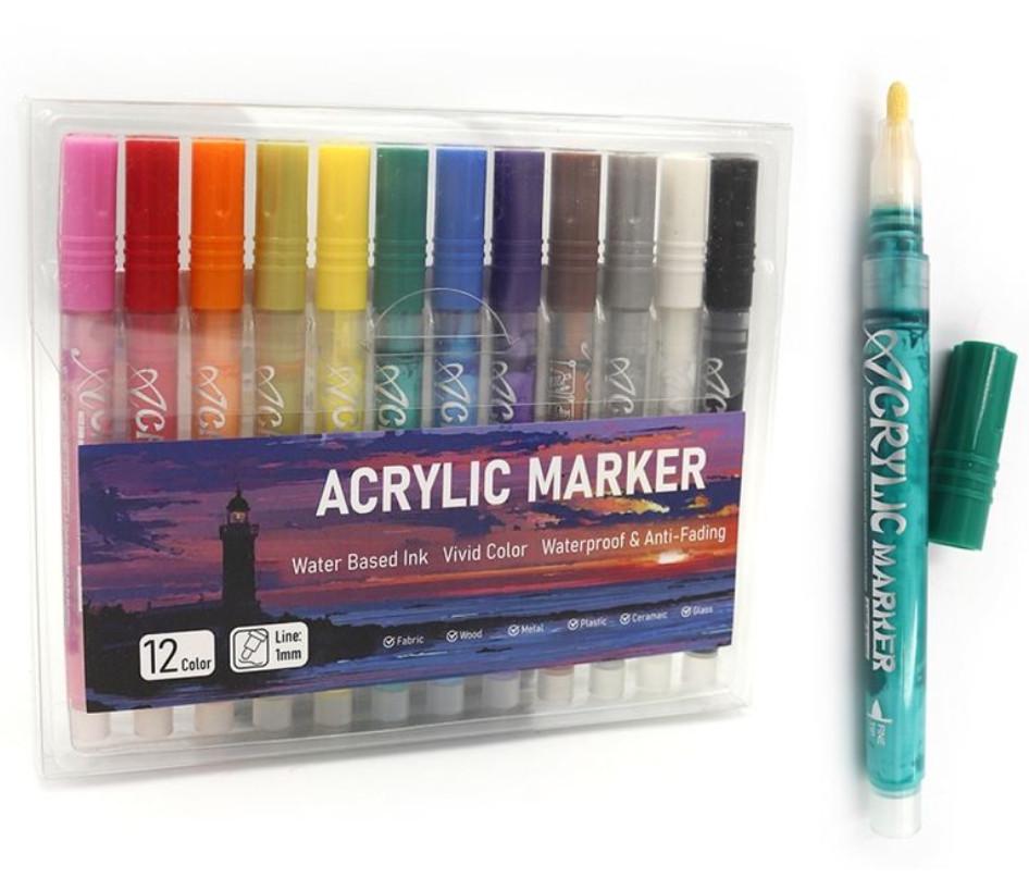 Набір акрилових маркерів Josef Otten RIANCY 12 кольорів