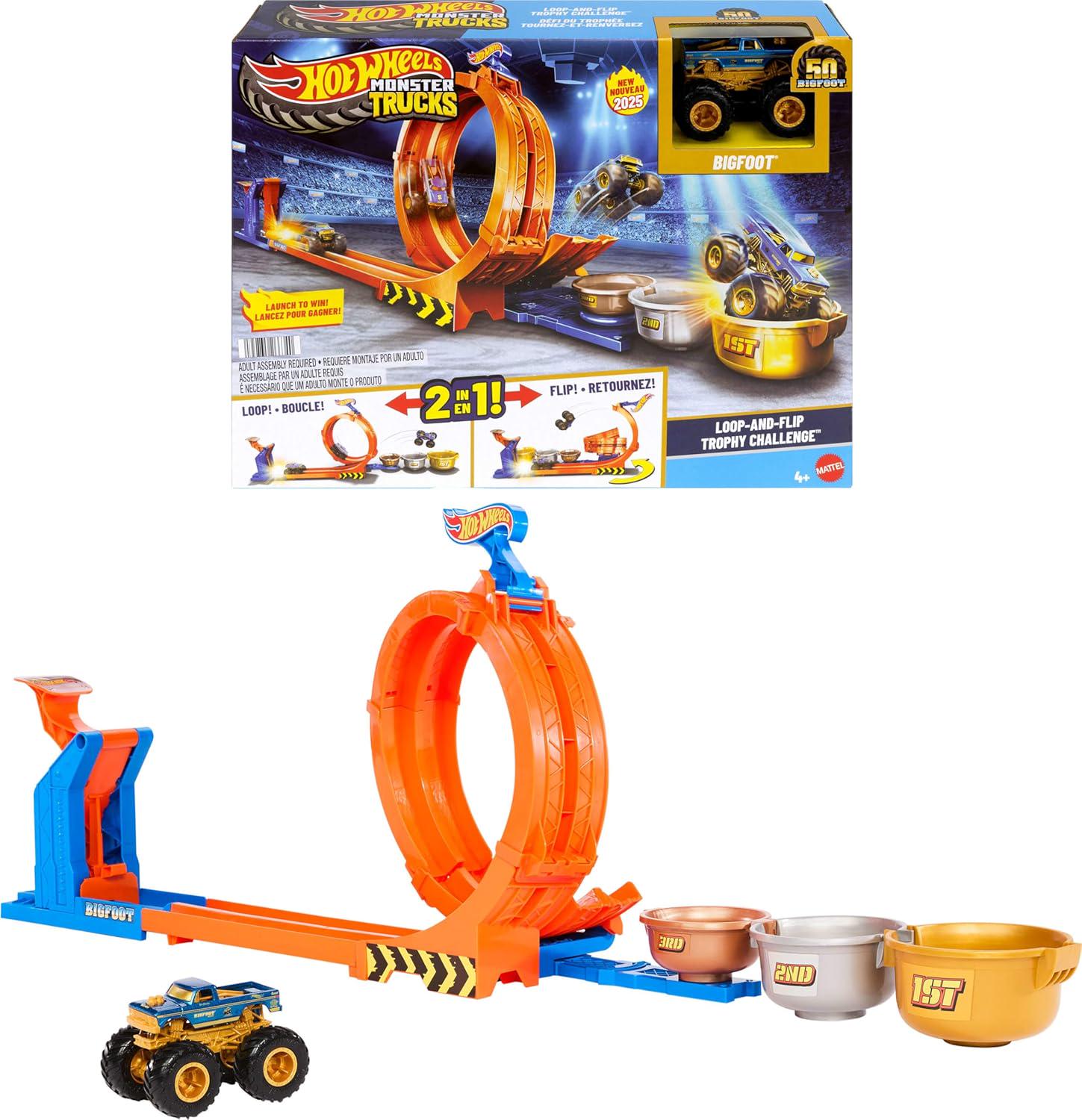 Игровой набор Hot wheels Соревнования за кубок Monster Trucks Петли и трюки (29305467)
