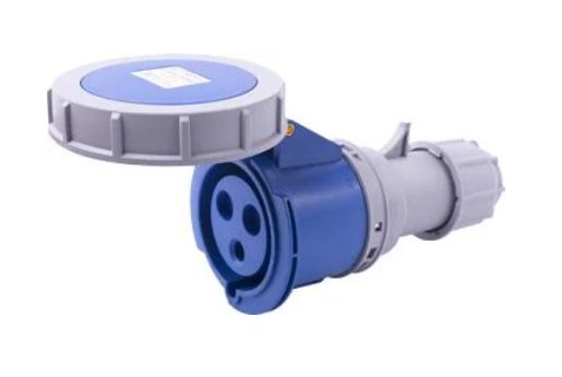 Силова розетка E.NEXT e.socket.223.32.67 2P+PE 32А 230 В переносна IP67 Синій (i082016)
