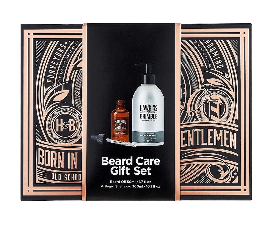 Подарунковий набір для гоління Hawkins & Brimble Beard Gift Box крем для гоління 100 г/бальзам 125 мл (60742)