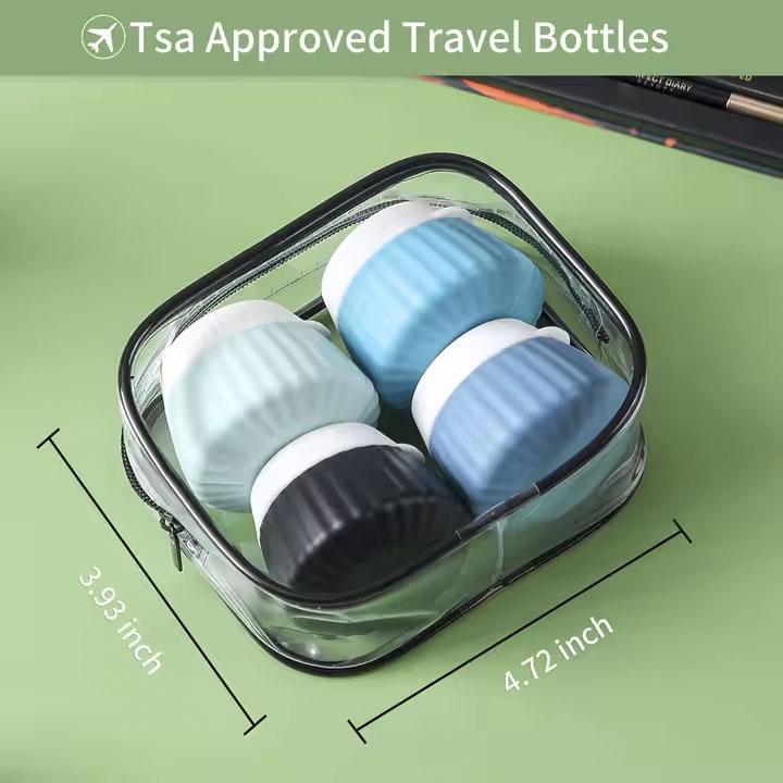 Набір баночок для подорожей GDragon Home силіконовий 4 шт. Синій (113_4_0_3) - фото 6