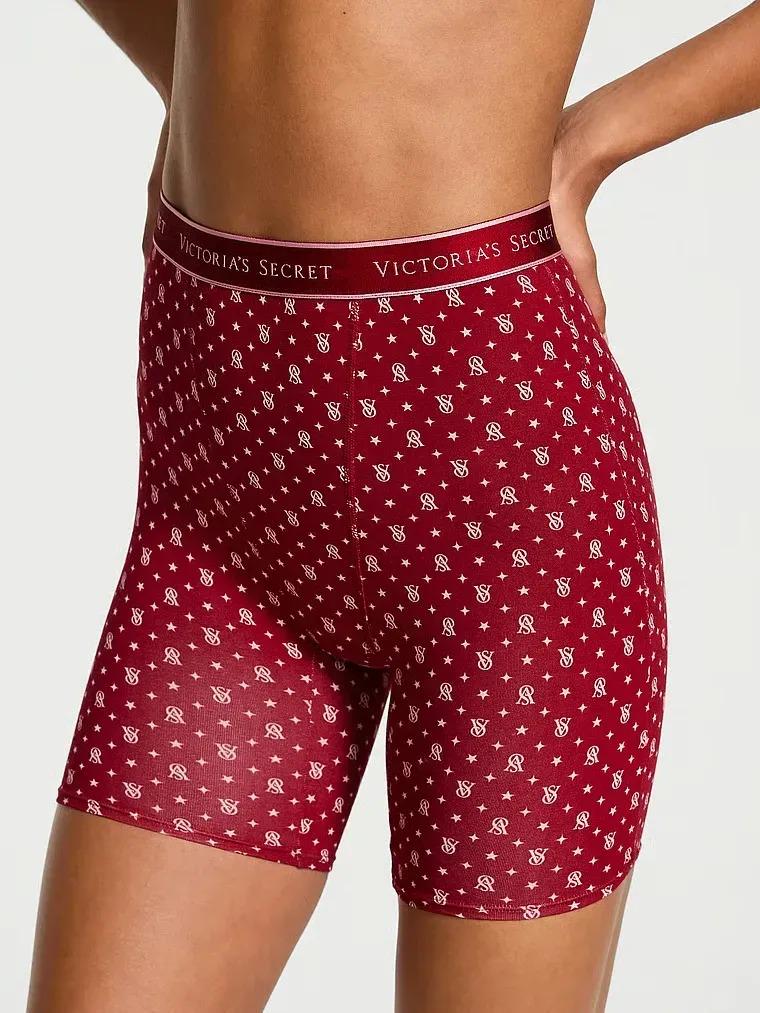 Трусики Victoria’s Secret Logo Cotton High-Waist Boxer Brief M Красный (27185206)