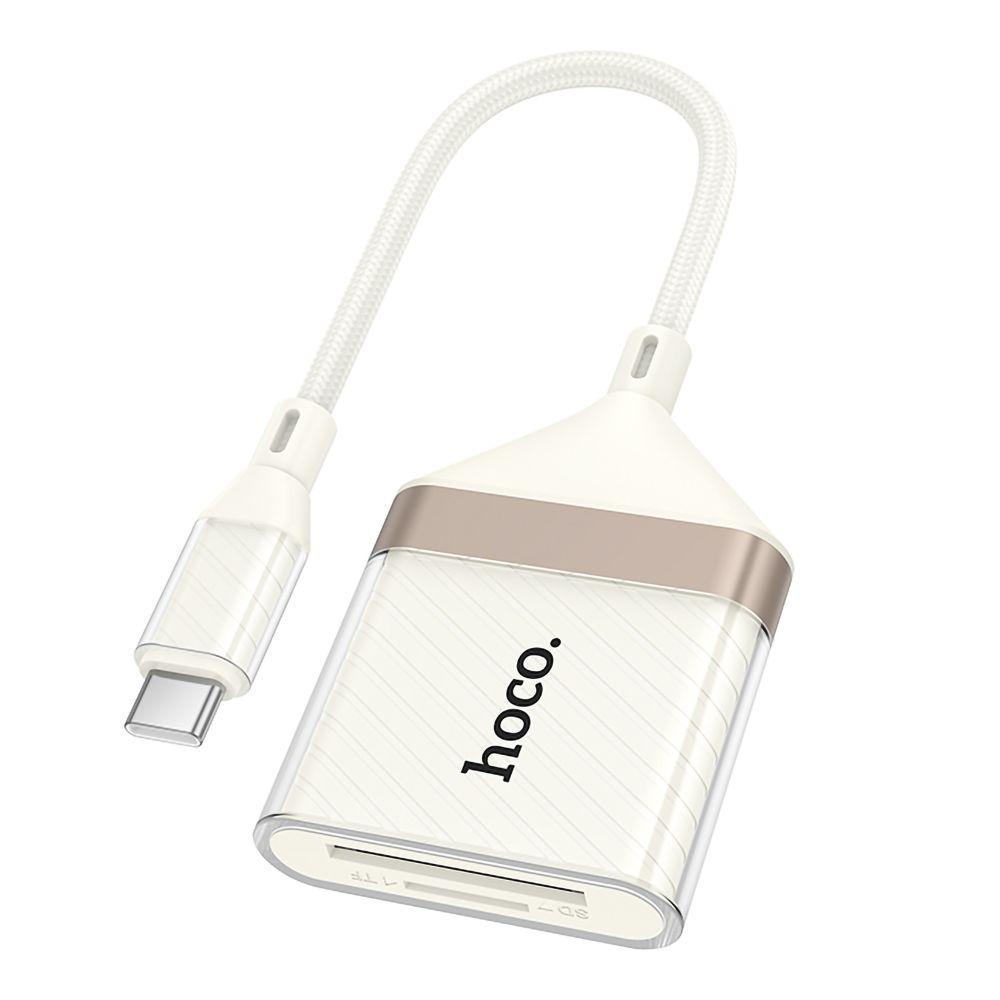 Переходник Hoco UA40A 2-in-1 Card Reader Type-C Абрикосовый (33309003)