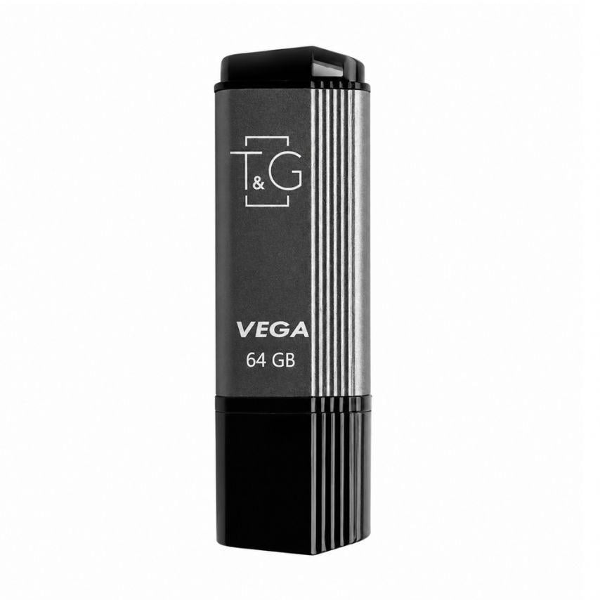 Флеш-пам'ять USB T&G Vega 64GB USB 2.0 Grey (121) Флеш-пам'ять USB T&G Vega 64GB USB 2.0 Grey (121)
