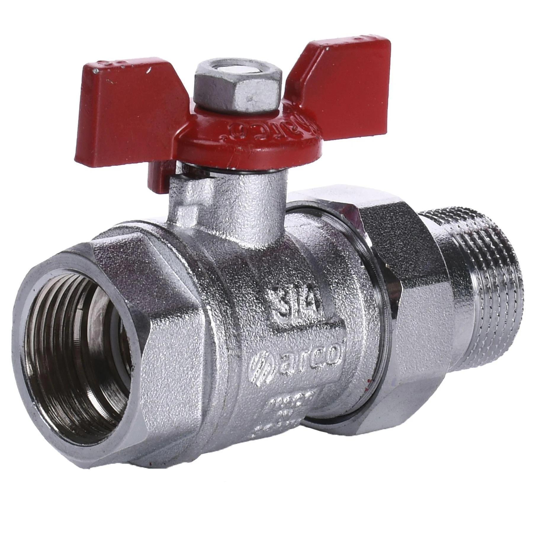 Кран шаровой прямой Arco SENA 3/4" с американкой (154104)