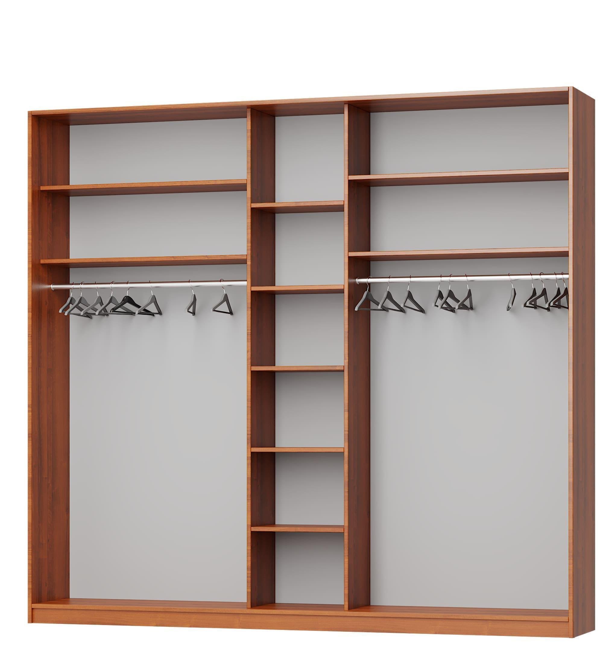 Шафа-купе тридверна MebelStar Уні AL 3 ДСП 260x60x240 см Антрацит (MBS-1896) - фото 2