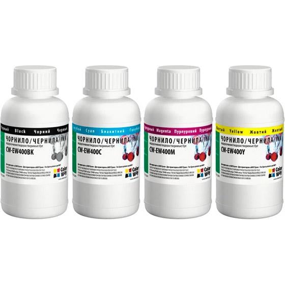Комплект чернил ColorWay для Epson EW400 Dye-based 200 мл 4 шт. (CW-EW400SET02)