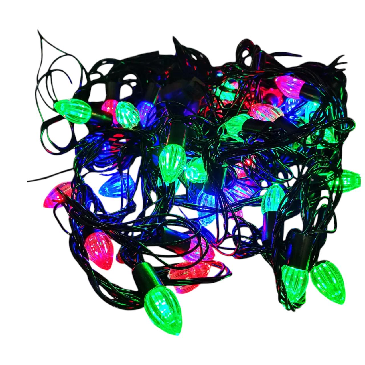 Гирлянда-нить диодная Капли дождя от сети 40LED 6,5 м Разноцветный (7G-F-7115)