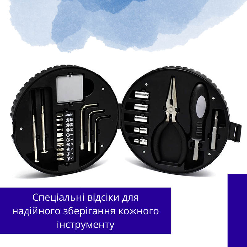 Інструменти універсальні в спеціальному кейсі 24 шт. Чорний (96841) - фото 4