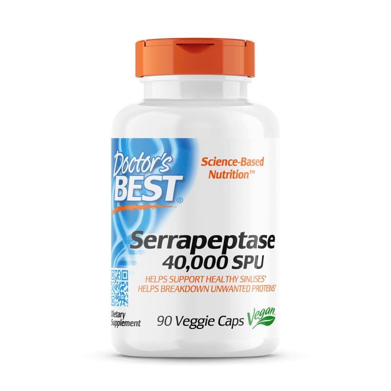 Натуральная добавка Doctor's Best Serrapeptase 40000 SPU 90 капс. (7094)